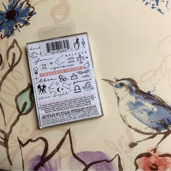 💜 Inked by Dani Temporary Tattoos - Zodiac Pack: Gemini + Libra + Aquarius NWT - Picture 7 of 9